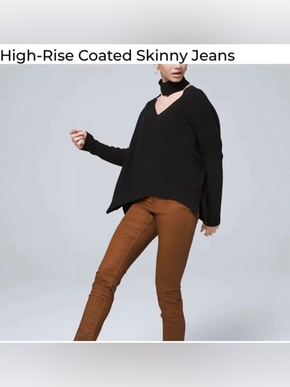 White House Black Market Coated Skinny Jeans